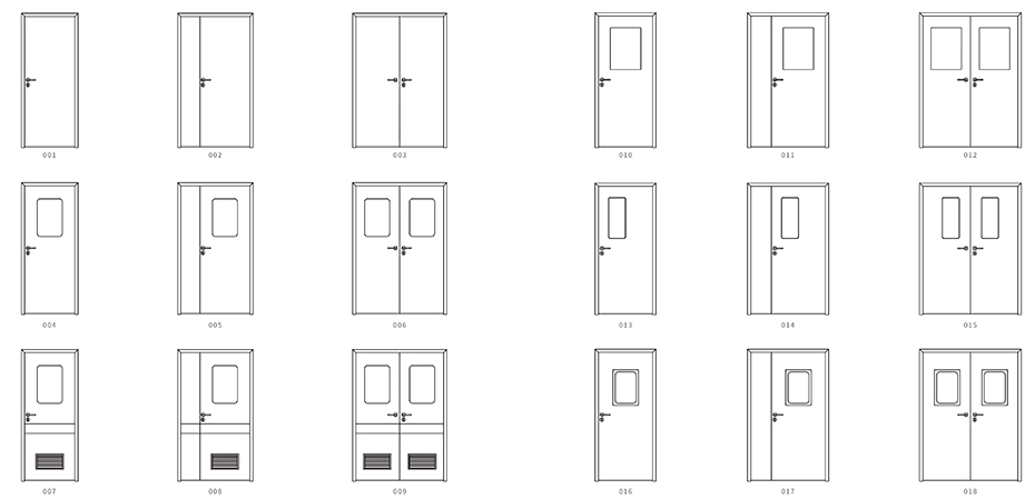 潔淨門款式圖
